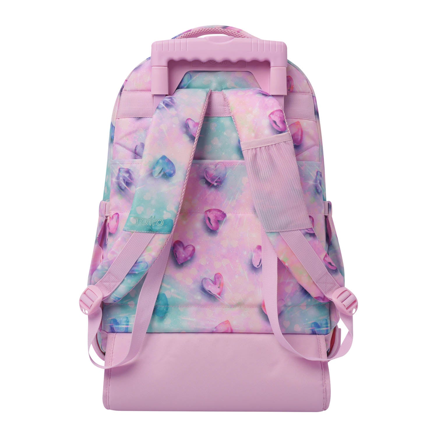 TOTTO School backpack with lines - 1kb shiny heart
