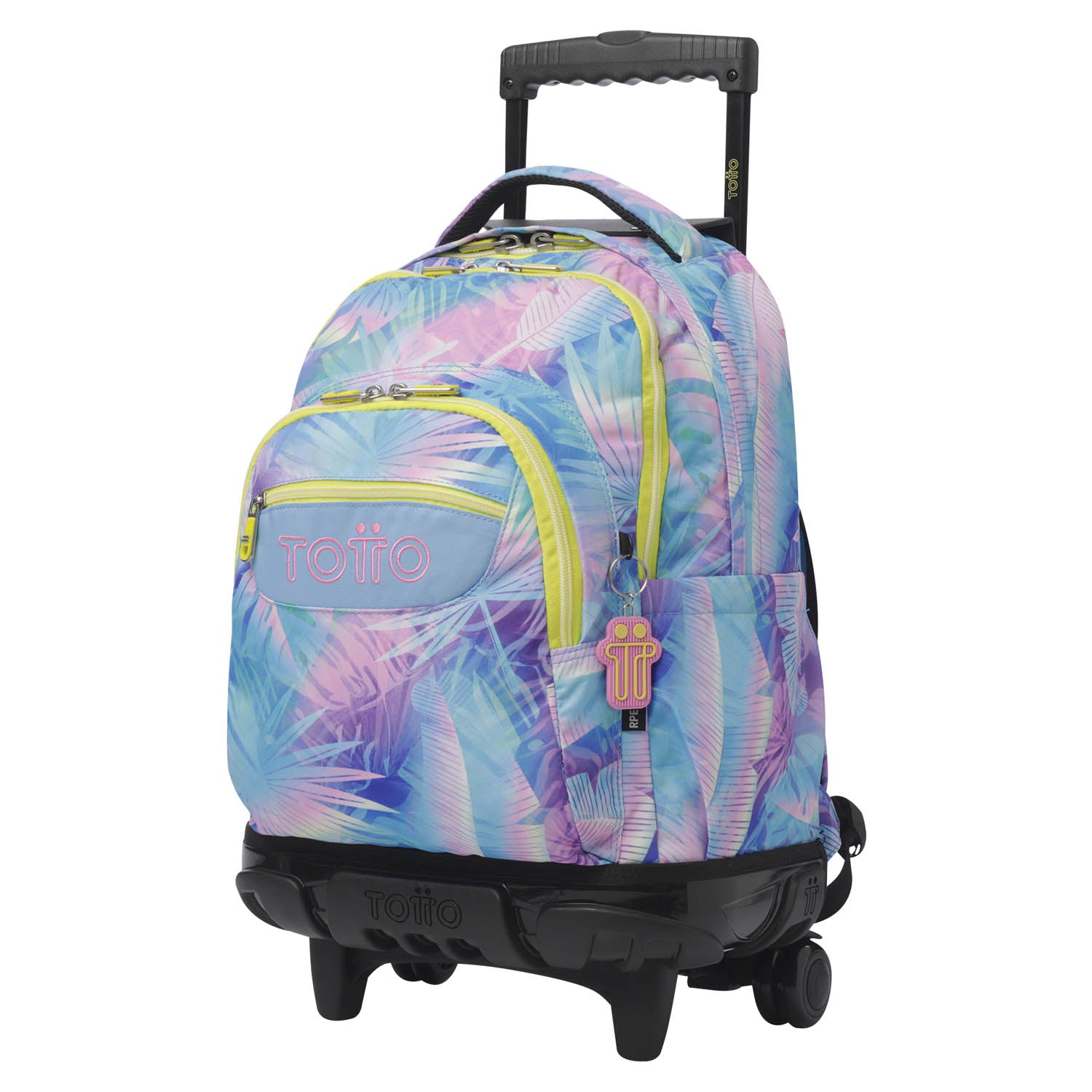 TOTTO Mochila escolar con ruedas Renglones + Estuche Tablero - 0FB Prisma