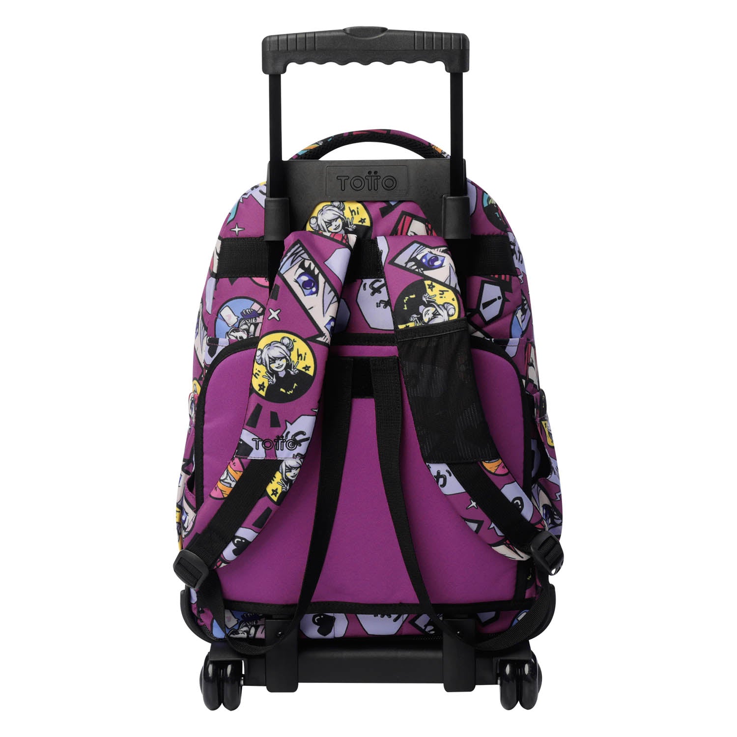 TOTTO Mochila escolar con ruedas Renglones - 1KC Kitsune
