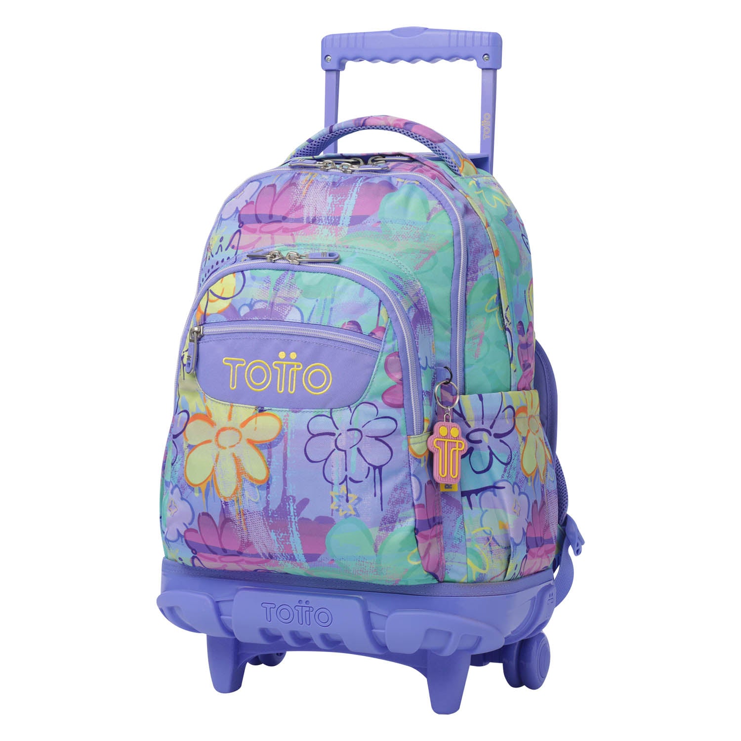 TOTTO Mochila escolar con ruedas Renglones + Estuche Tablero - 5Q8 Grafily
