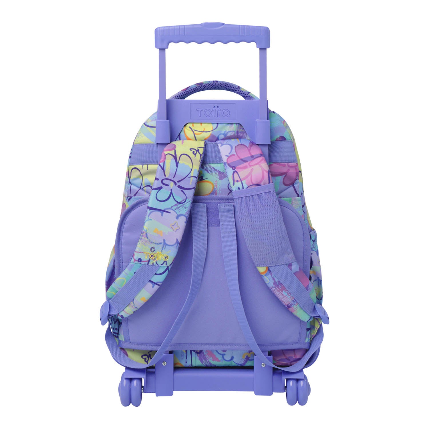 TOTTO Mochila escolar con ruedas Renglones + Estuche Tablero - 5Q8 Grafily