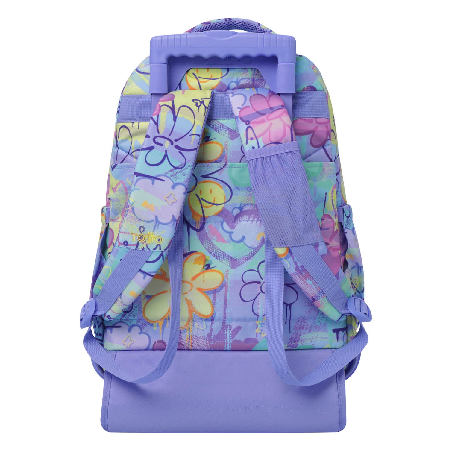 TOTTO Mochila escolar con ruedas Renglones + Estuche Tablero - 5Q8 Grafily