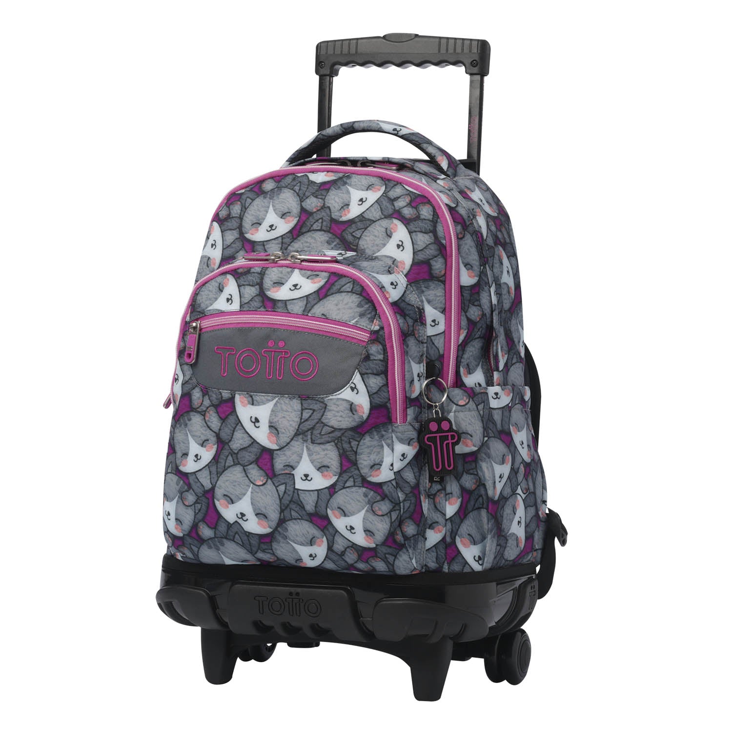 TOTTO School backpack with lines lines + case board - 7yi kitten rose