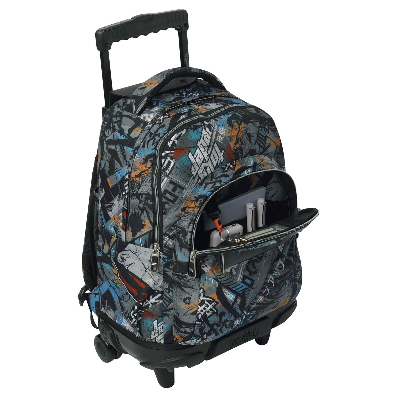 TOTTO Mochila escolar con ruedas Renglones - 7YL Okubo