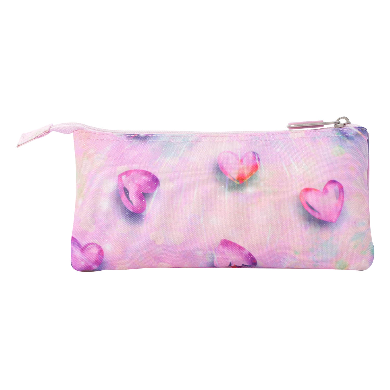 TOTTO Szkolny plecak z liniami kołami + obudowa deski rozdzielczej - 1KB błyszczące serce