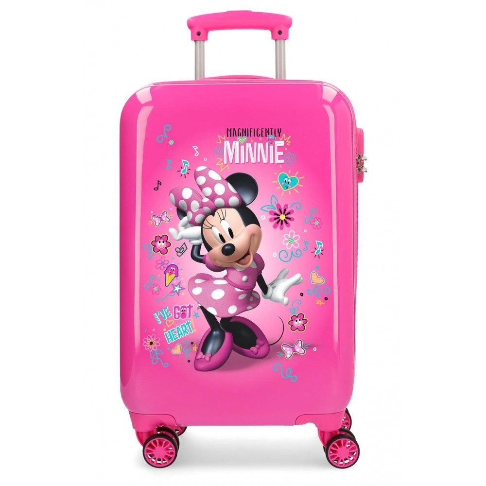 Kabinenkoffer Minnie Stickers starr 55cm Rosa