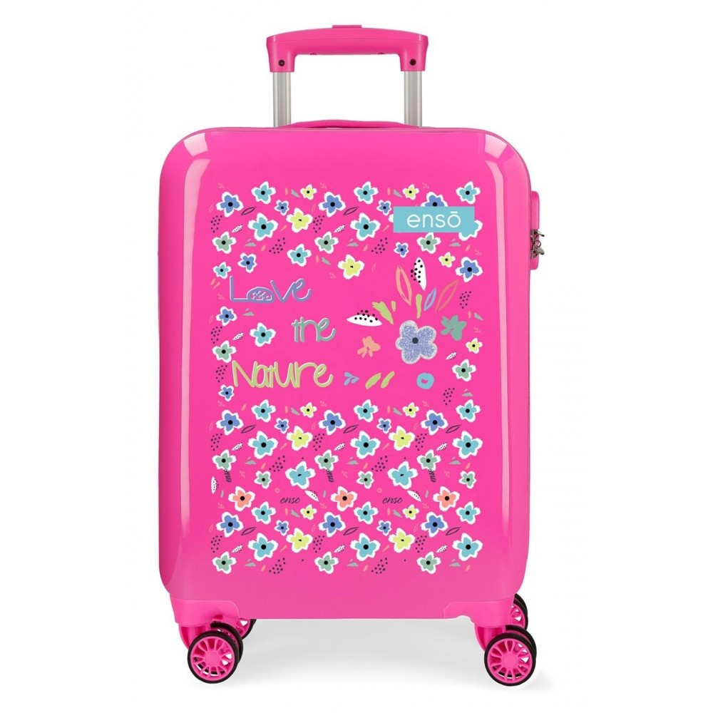 Cabin suitcase Rigid 55cm Enso Love the Nature Fuchsia