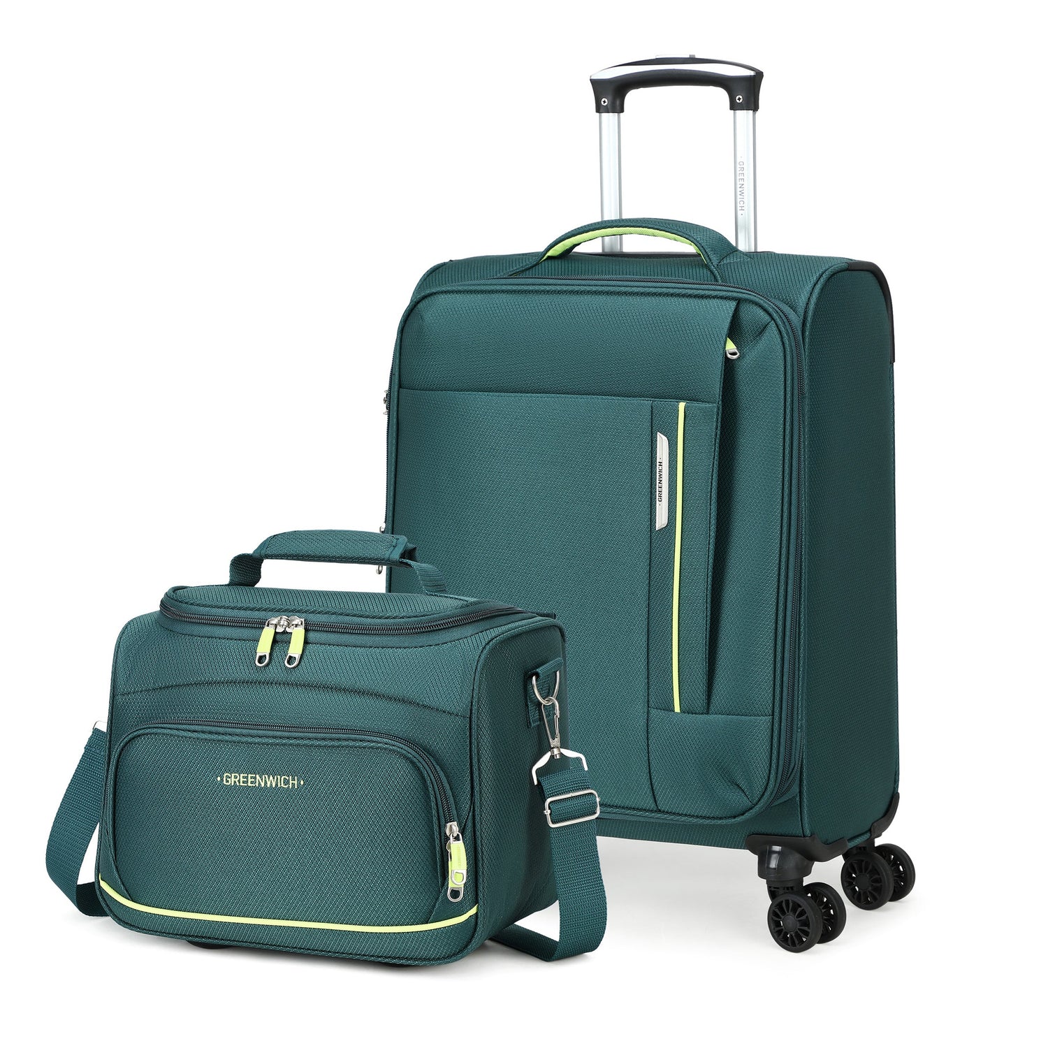 GREENWICH SET VAN Cabinekoffer ECO-RECYCLED TUNEZ EN NECESER