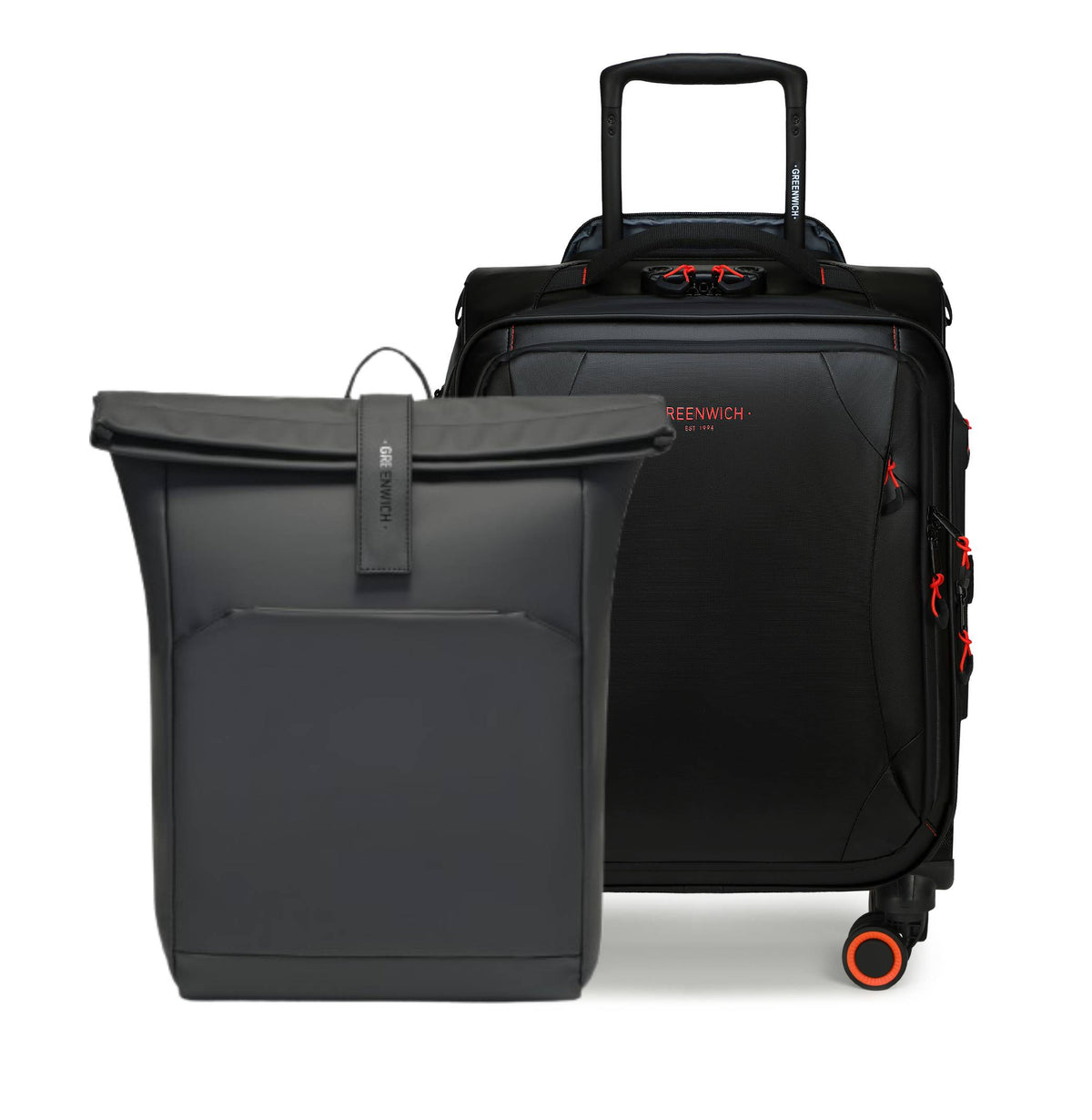 GREENWICH pack Kabinenkoffer 55cm VANCOUVER + HACHE Rolltop-Rucksack