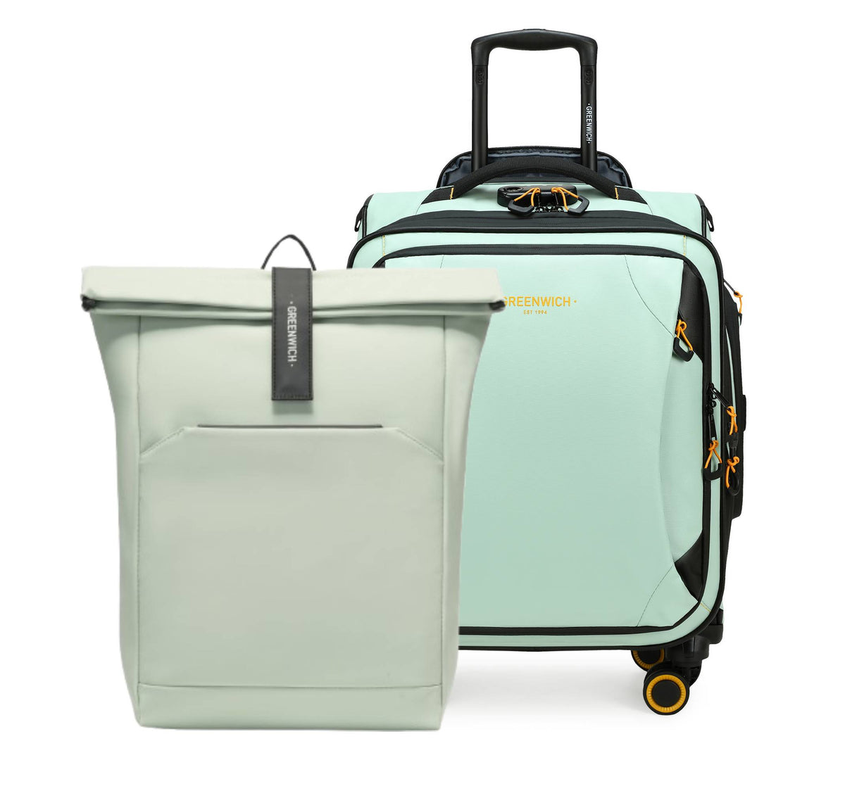 GREENWICH pack Kabinenkoffer 55cm VANCOUVER + HACHE Rolltop-Rucksack
