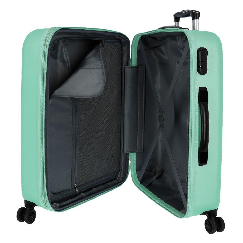 Medium suitcase Roll Road Camboya Rigid 68cm Turquoise