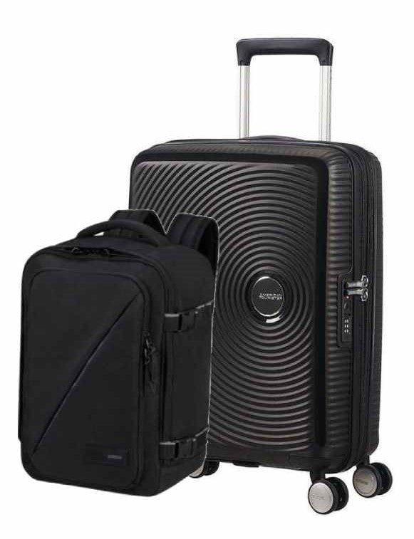 Pack Valise cabine SoundBox + Sac à dos Take2cabin de American Tourister - Noir