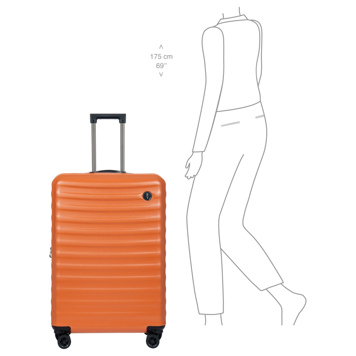 GRANDE VALISE NAUSICAA de Bric's EXTENSIBLE 79CM ORANGE