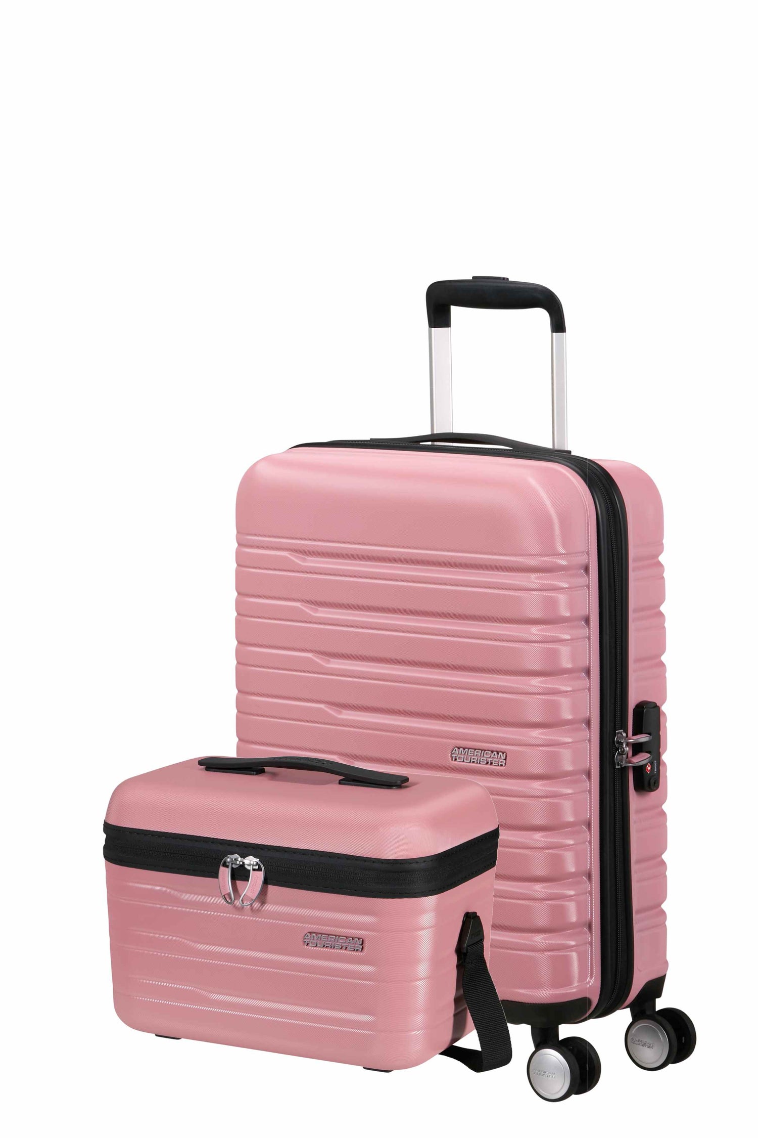 Pack Valise cabine + Neceser FLASHLINE de American Tourister - Rose