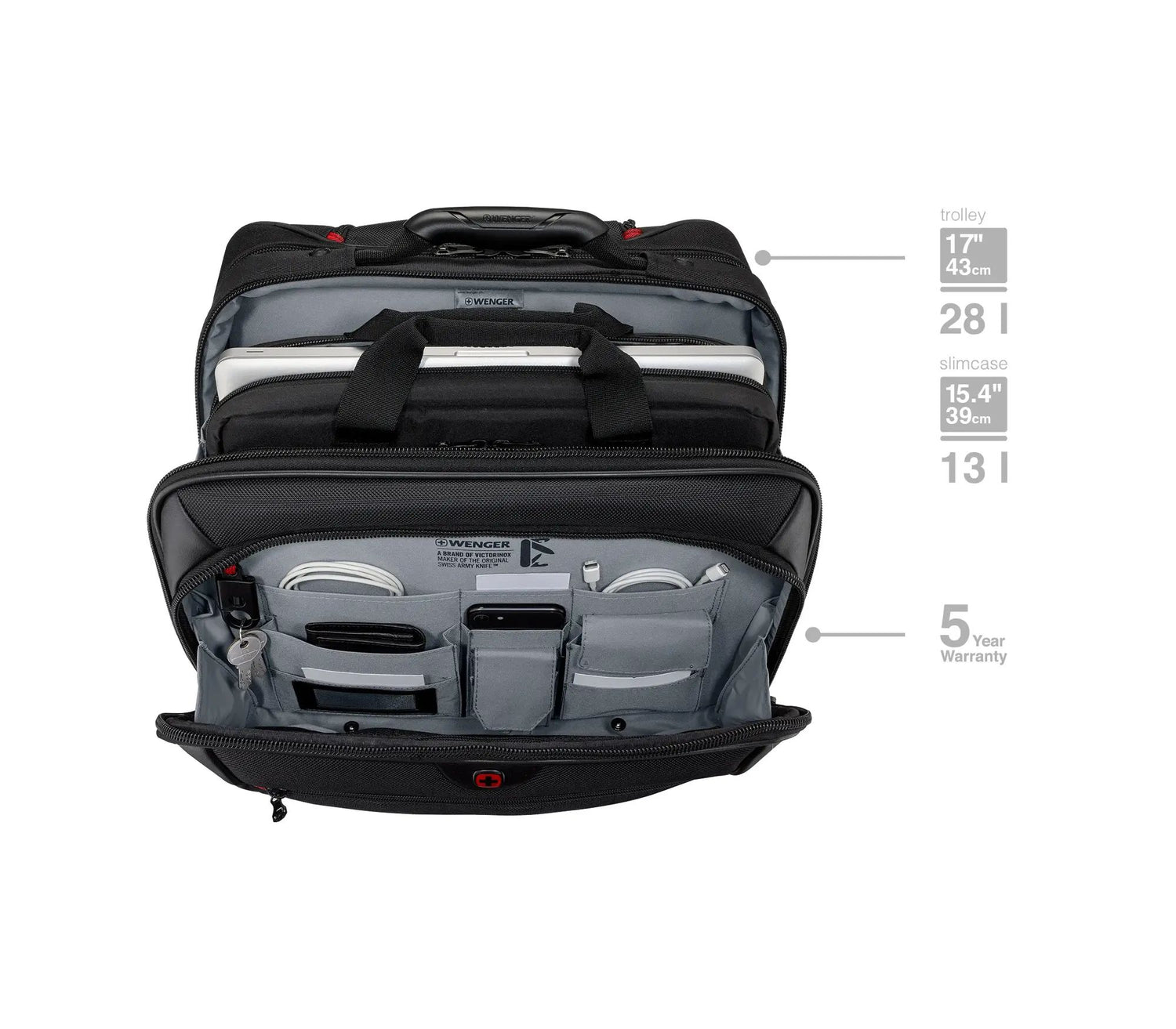 WENGER Set de equipaje de negocios de 2 piezas con Comp-U-Roller POTOMAC