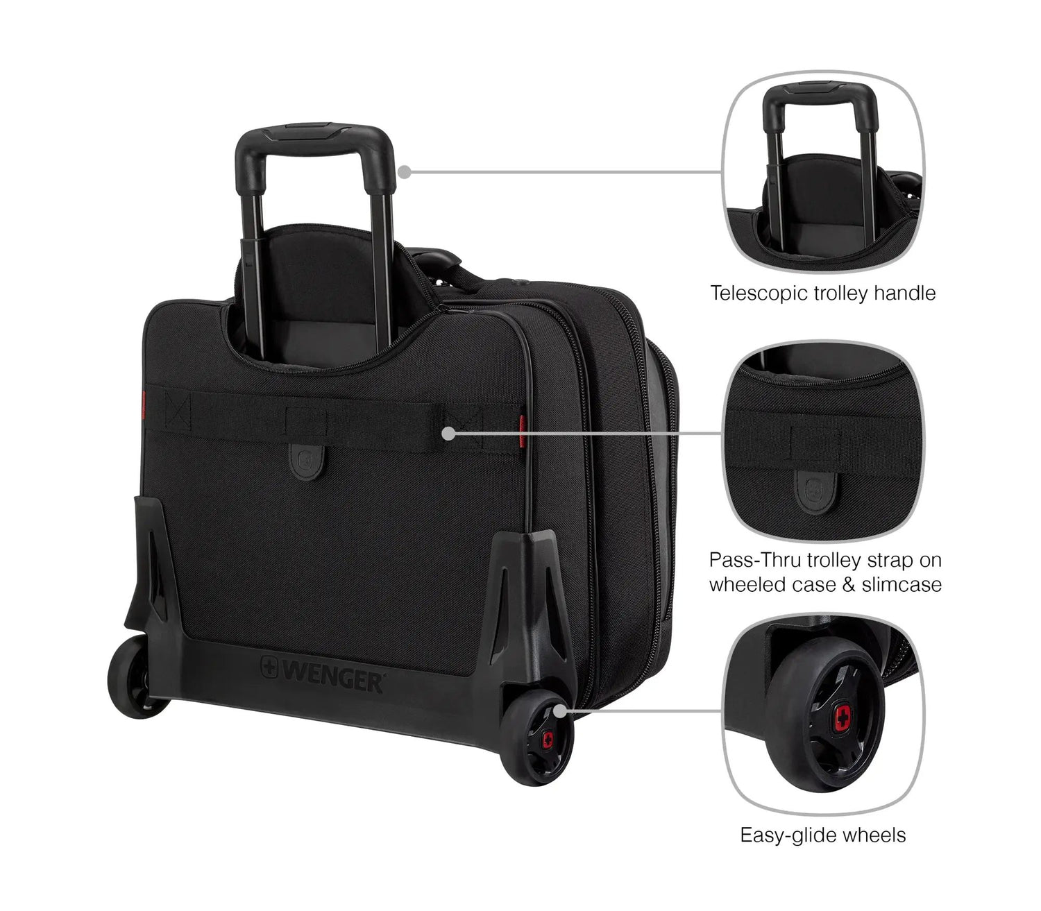 WENGER Set de equipaje de negocios de 2 piezas con Comp-U-Roller POTOMAC