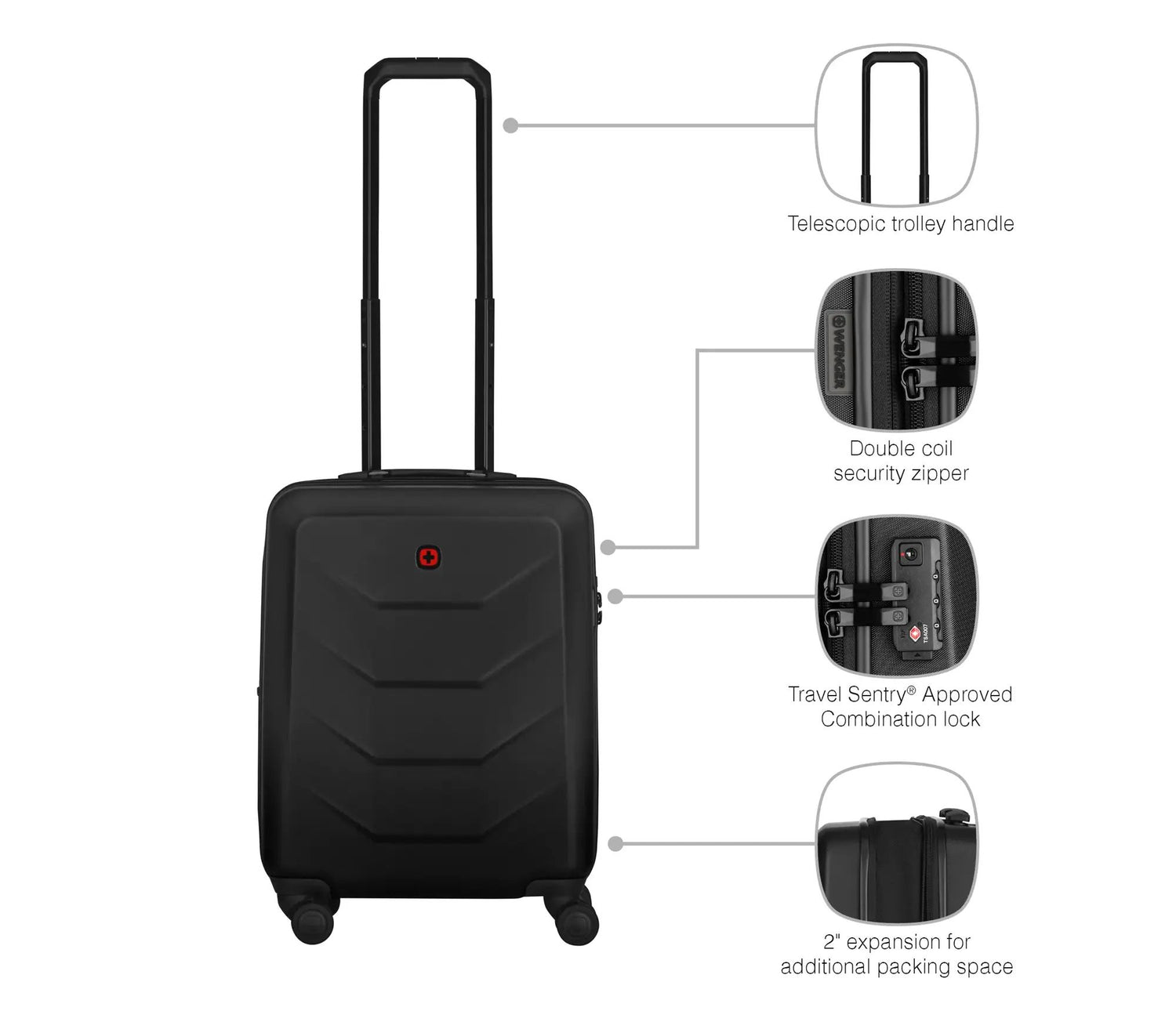 WENGER Cabin suitcase Extensible Prymo 55cm