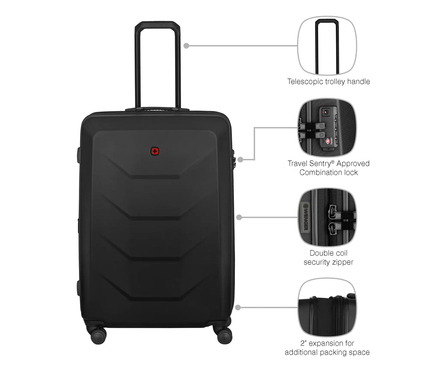 WENGER Maleta Grande PRYMO Extensible 76cm