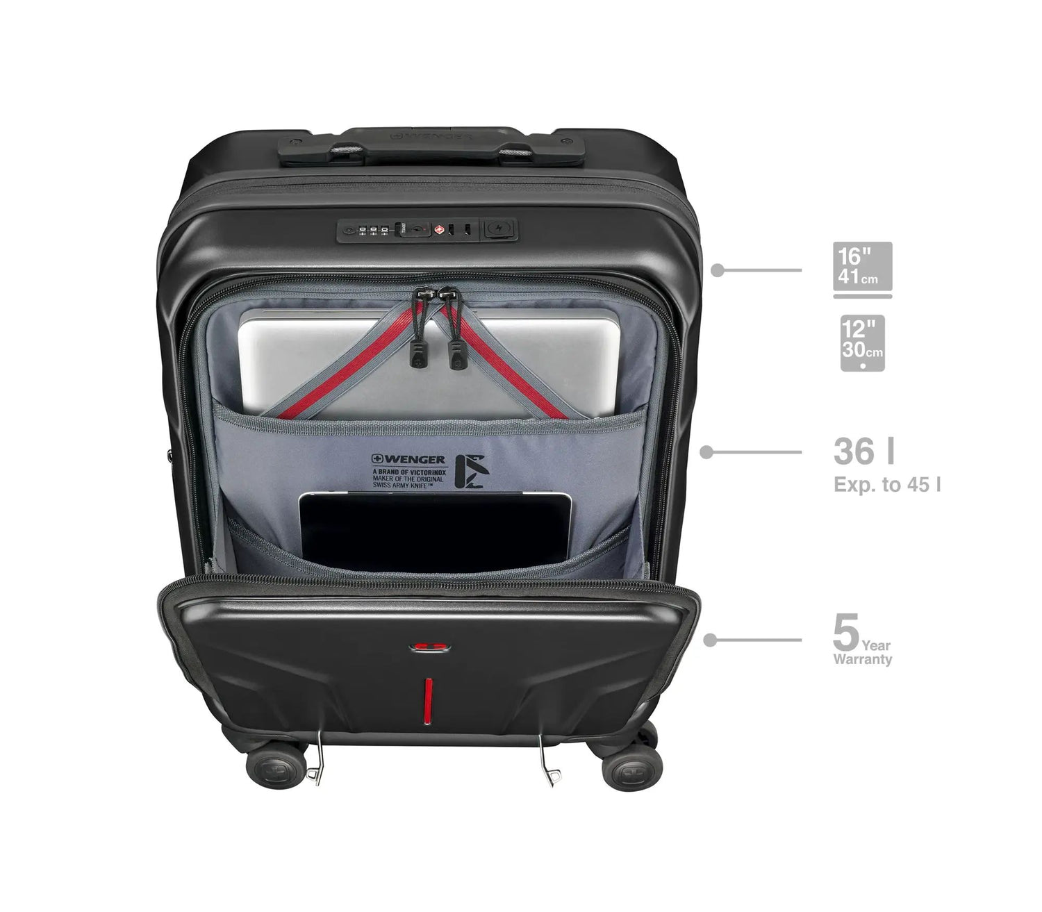 WENGER Cabinekoffer Extensible Ampix met Bolisllo tot PC 54 cm