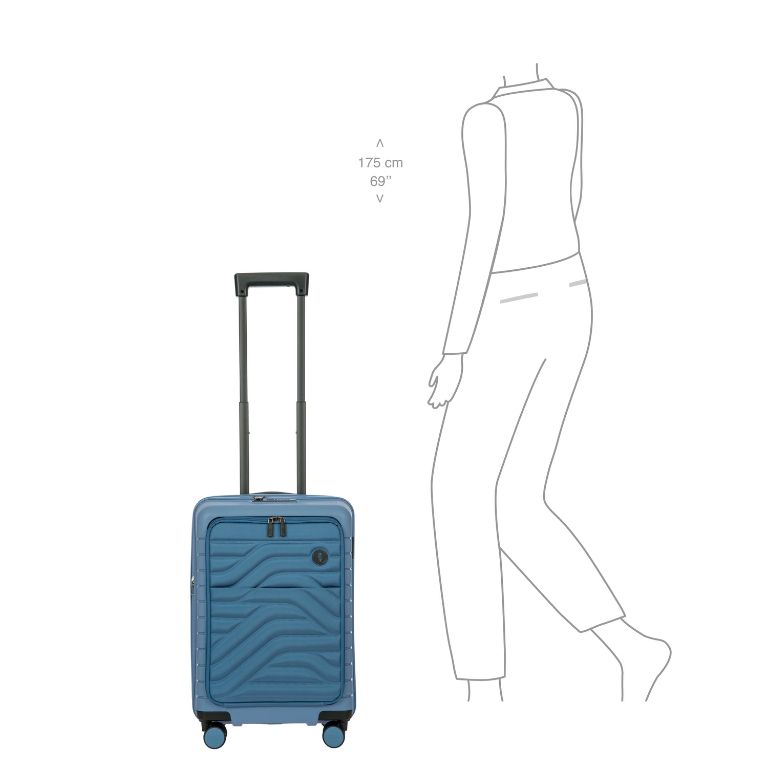 BRIC'S ULISSE TROLLEY Cabine rigide EXTENSIBLE EASY ACCESS 55cm