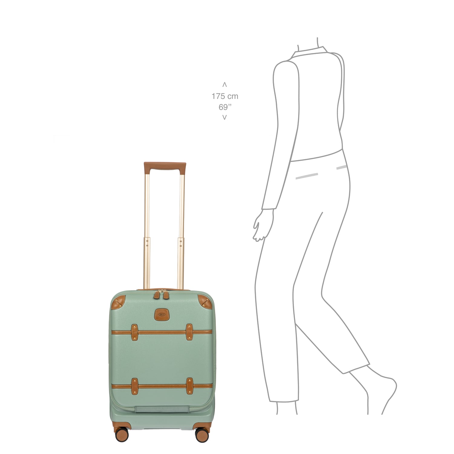 BRIC´S BELLAGIO Cabinekoffer Extensible Met een zak voor PC - 55CM