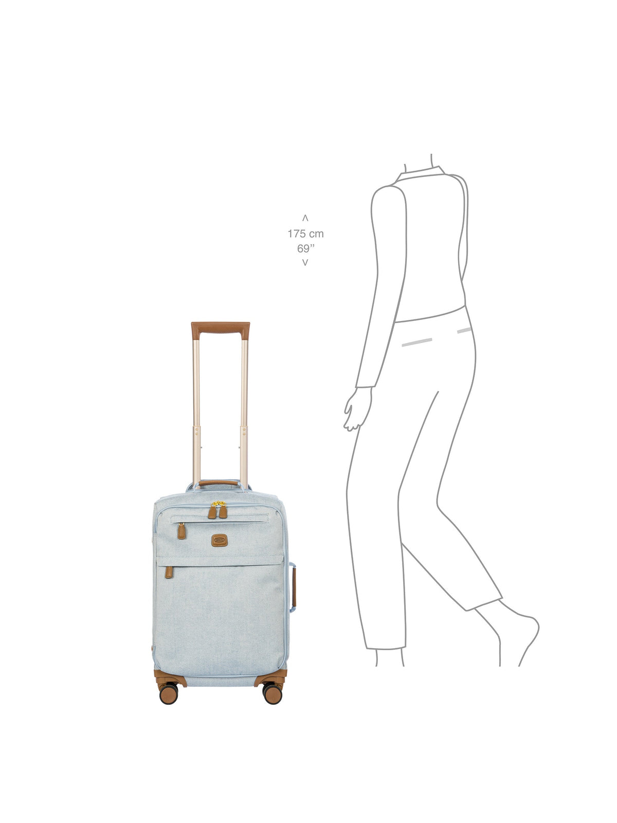 Bric VOLTERRA TRAMA Walizka kabinowa 55CM BLUE