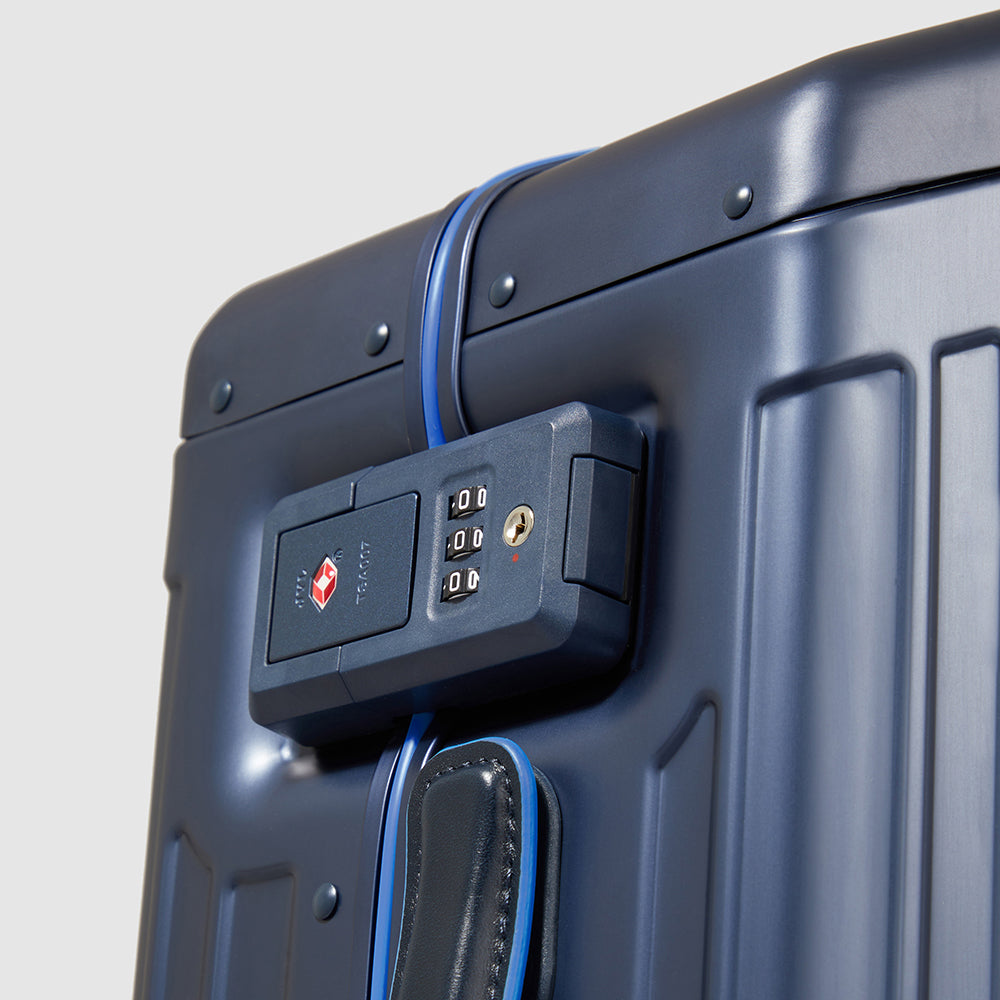 PIQUADRO Walizka kabinowa W skórze aluminium i PQ-Alub2 55cm