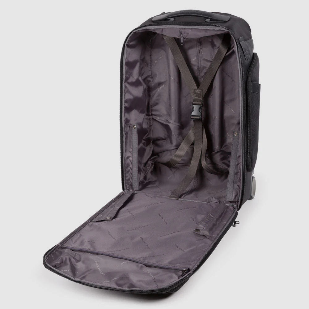 PIQUADRO Mochila de viaje Brief con ruedas para portátil 15,6"