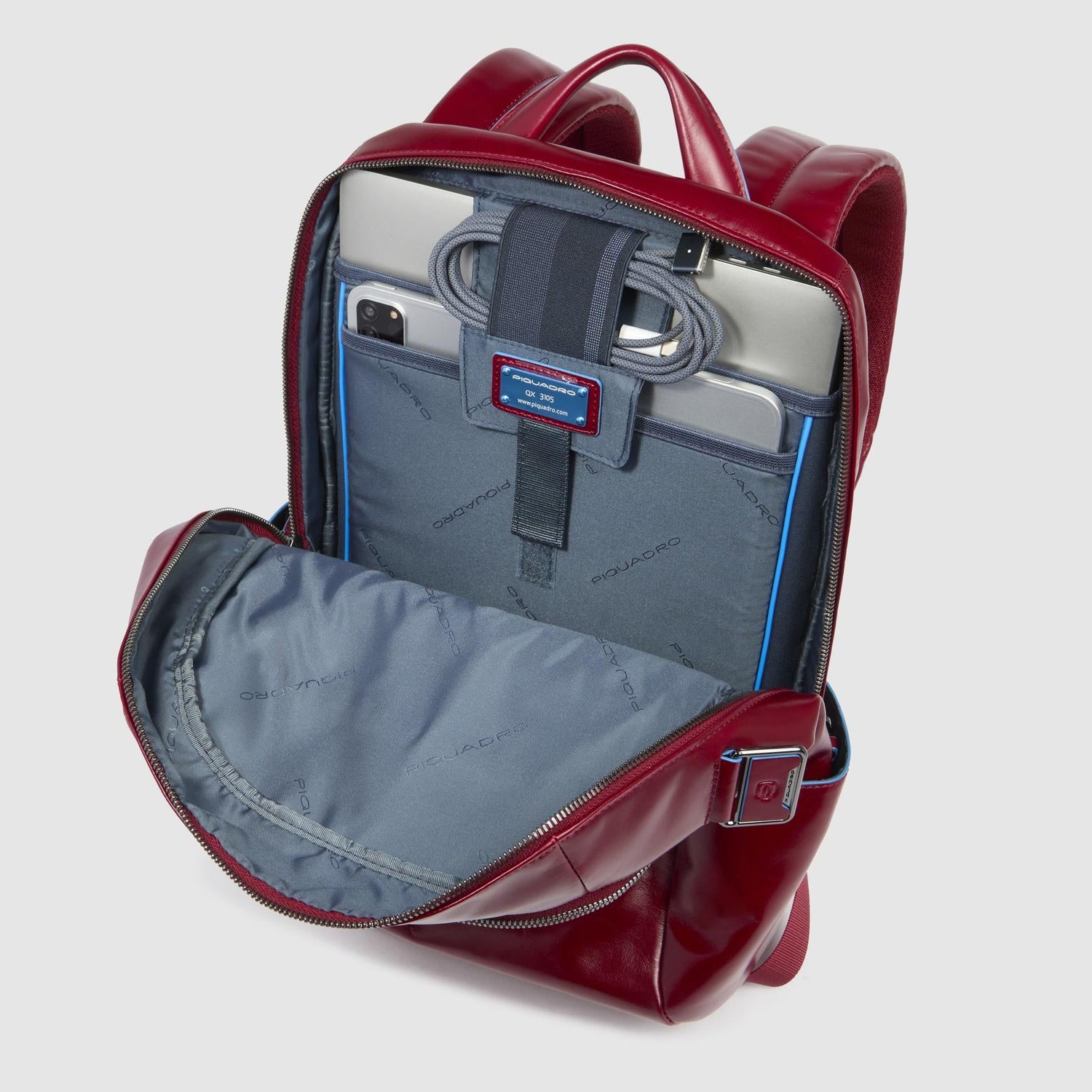 PIQUADRO MOCHILA PEQUEÑA PARA PORTÁTIL E IPAD® BLUE SQUARE