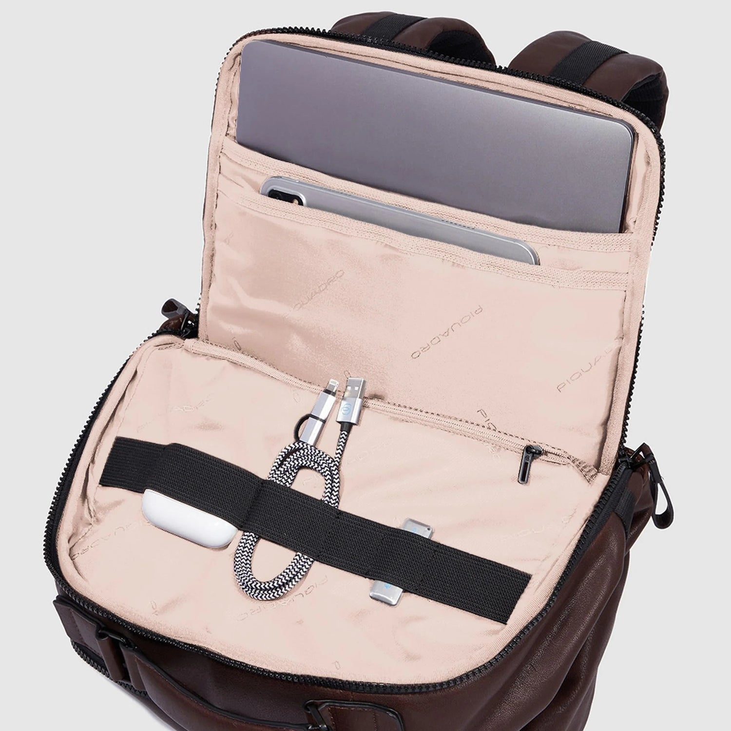 PIQUADRO 15'6" LAPTOP BACKPACK WITH ANTI-THEFT CABLE HARPER