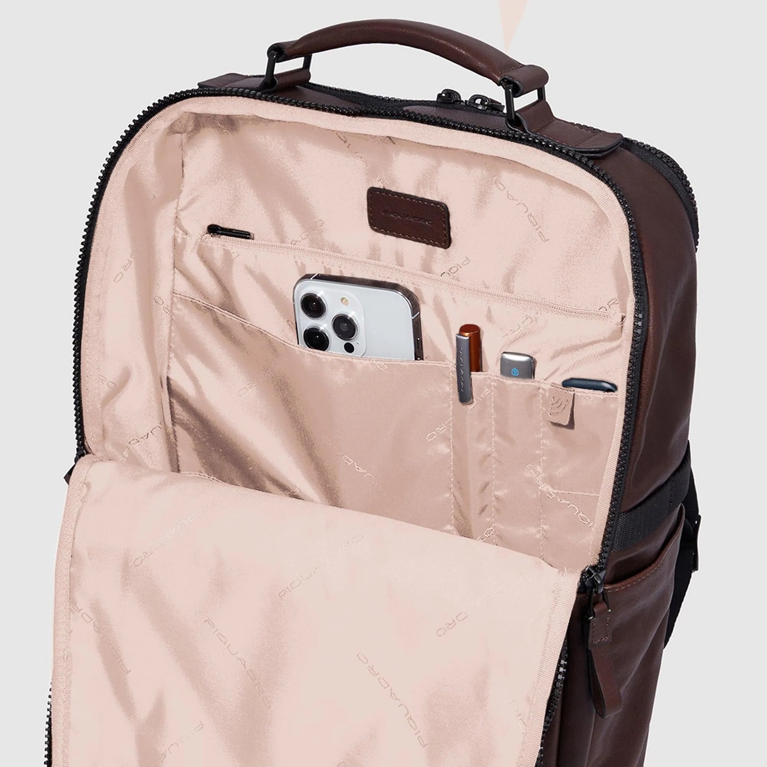 PIQUADRO 15'6" LAPTOP BACKPACK WITH ANTI-THEFT CABLE HARPER