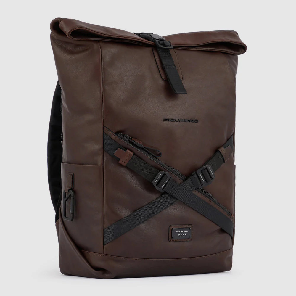 PIQUADRO MEN'S ROLL TOP TYPE BACKPACK FOR 15'6" LAPTOP HARPER