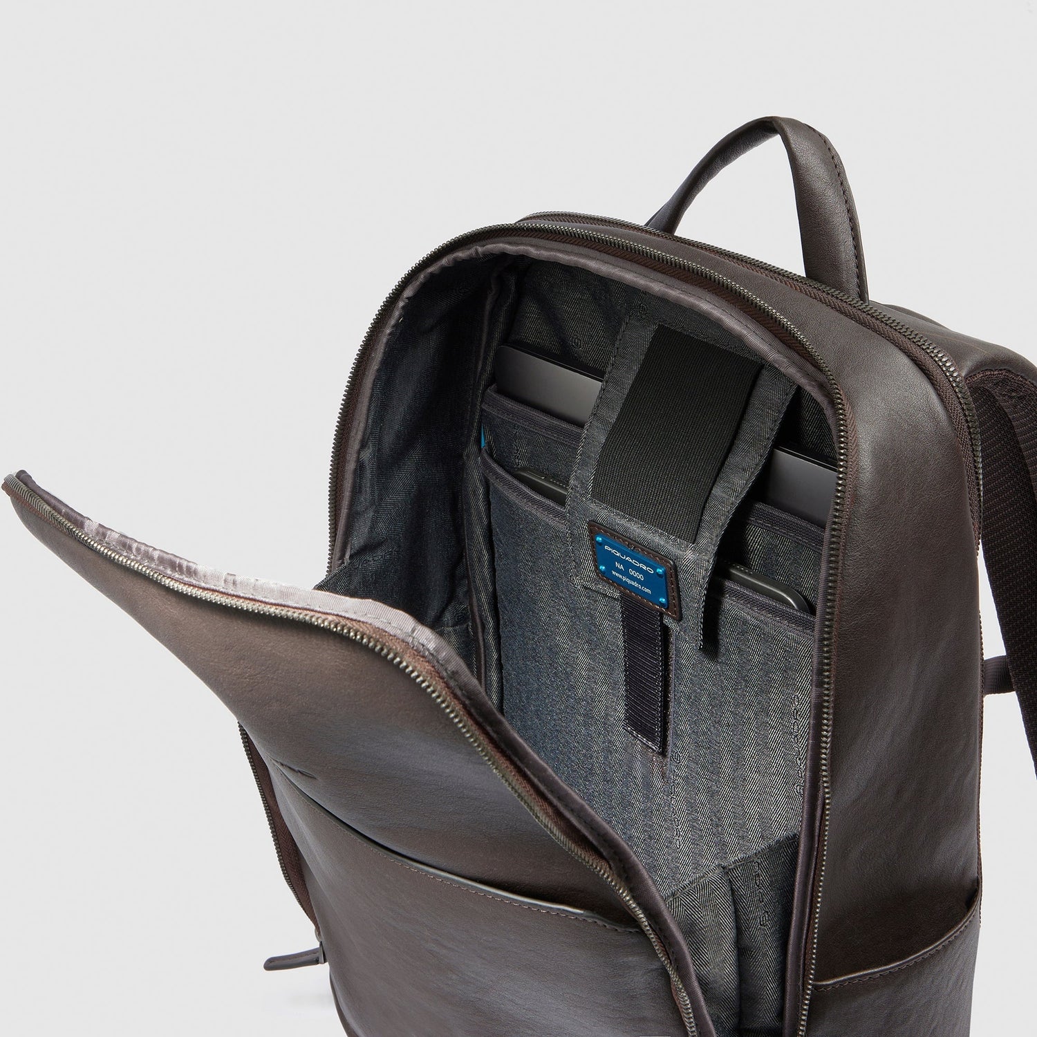 PIQUADRO SAC À DOS POUR ORDINATEUR PORTABLE 15'6" BLACK CARRÉ