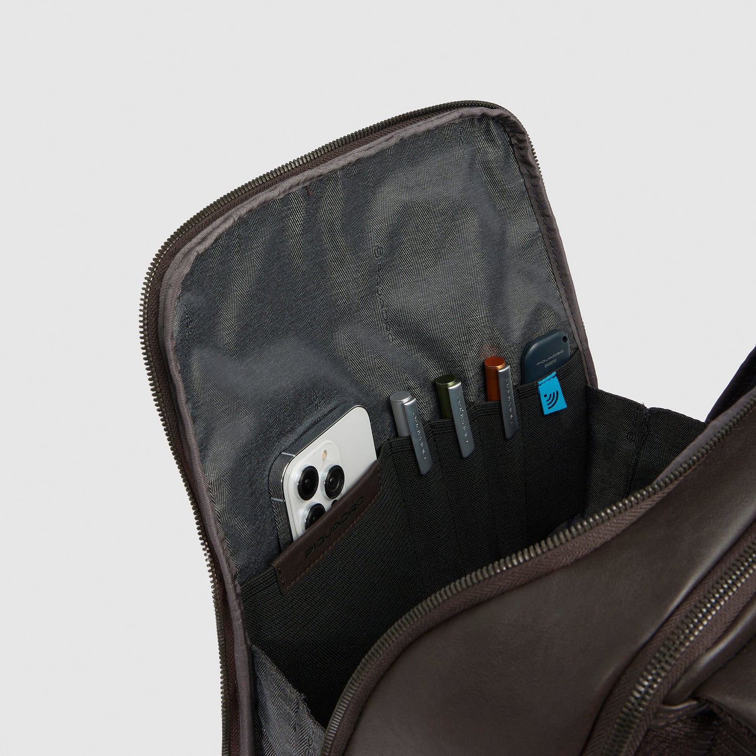 PIQUADRO SAC À DOS POUR ORDINATEUR PORTABLE 15'6" BLACK CARRÉ