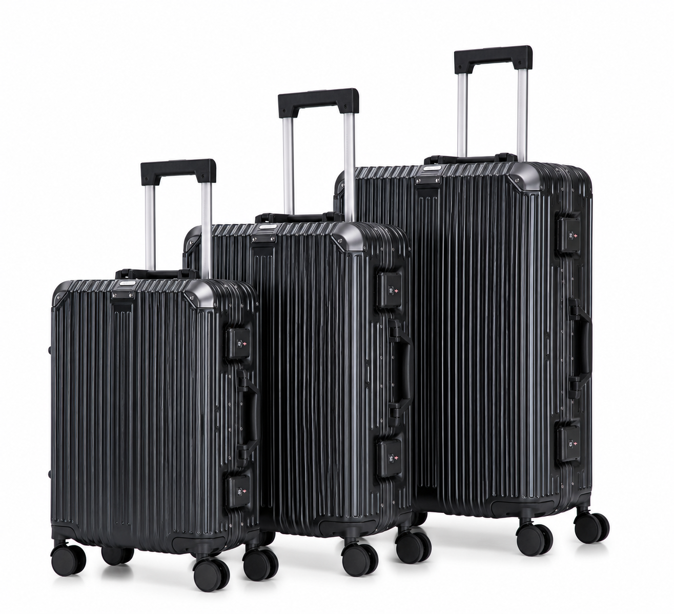 GREENWICH Set ALUMIINI Matkalaukkuja FRAME 55cm/69cm/78cm DOHA