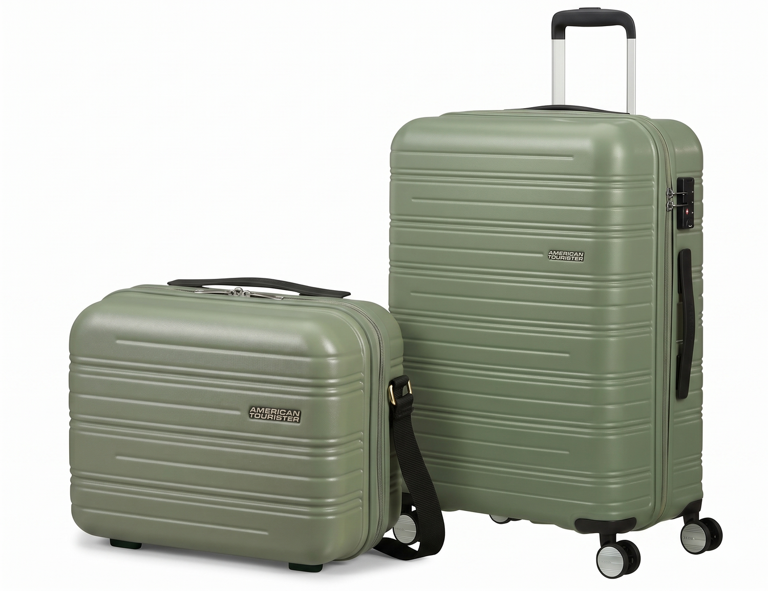 AMERICAN TOURISTER SET Di valigia media e NECESER RIGIDO HIGH TURN