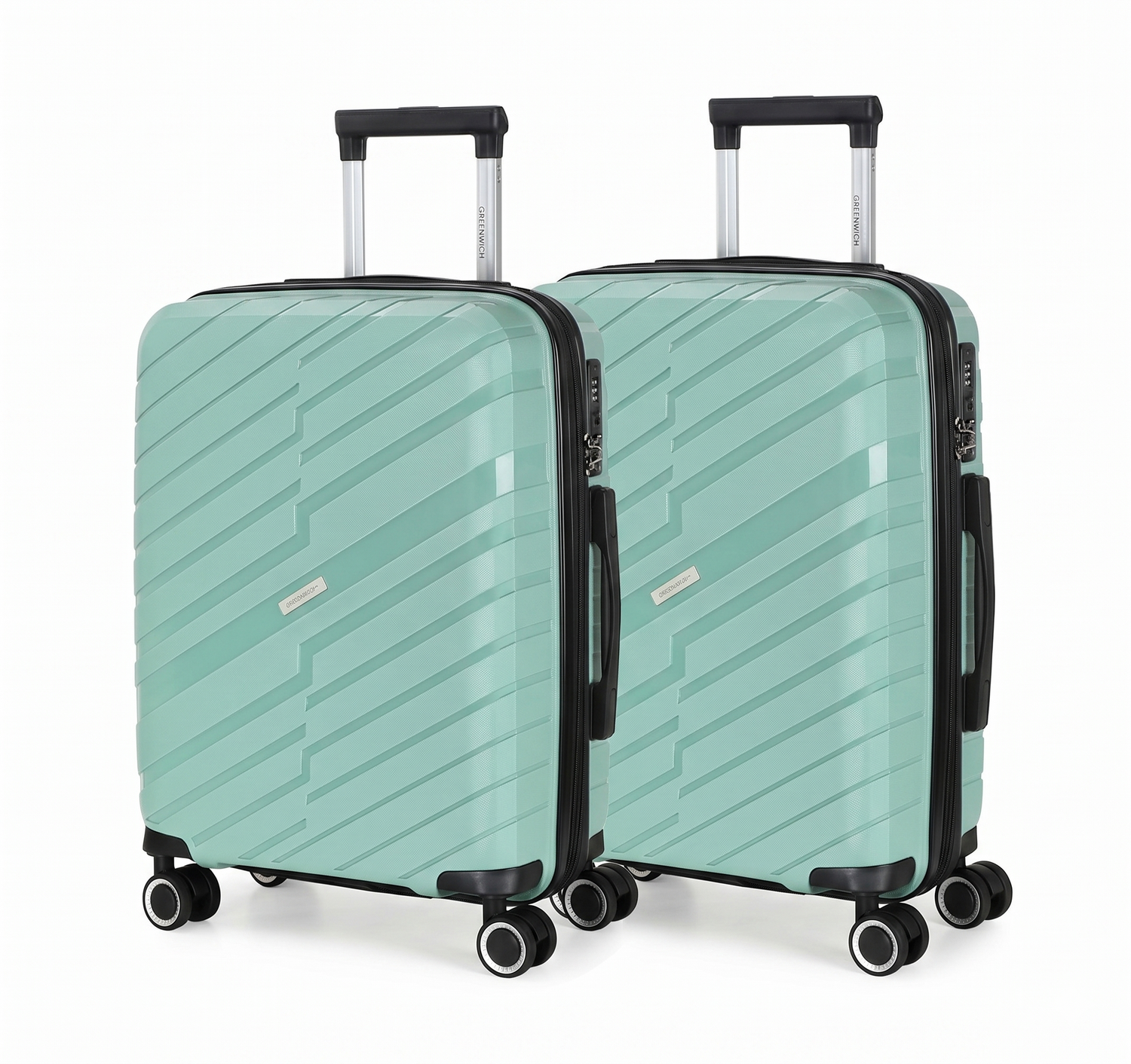 GREENWICH Pack 2 Cabin suitcases 55cm expandable VALENCIA