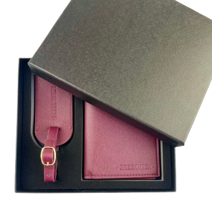 GREENWICH set Paspoortafdekking en kofferidentifier