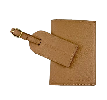 GREENWICH set Paspoortafdekking en kofferidentifier