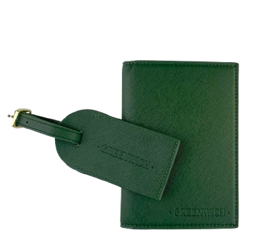 GREENWICH set Paspoortafdekking en kofferidentifier