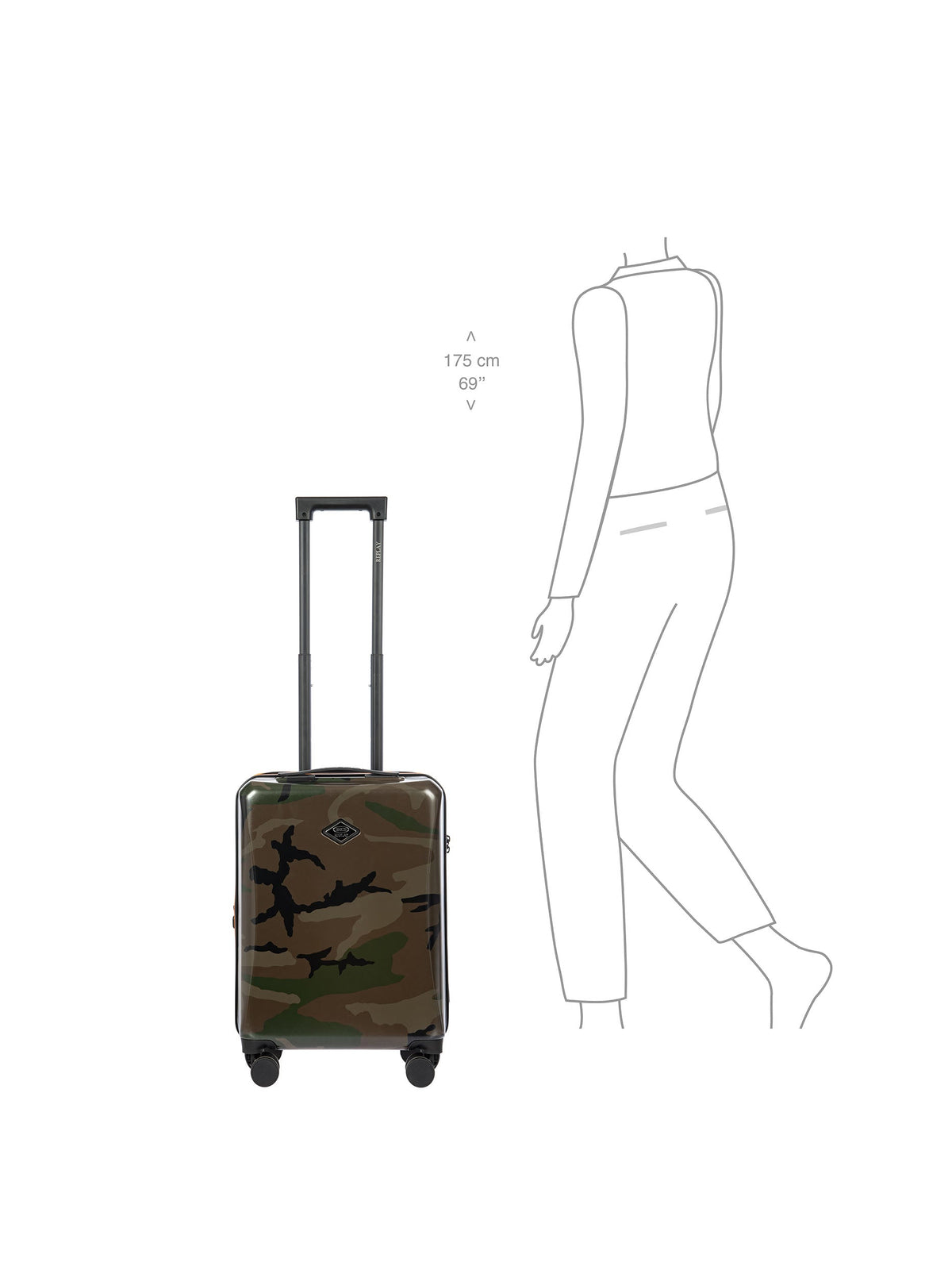 REPLAY di Bric's Valigia da cabina RIGIDO PERSONALIZZABILE 55CM CAMOUFLAGE Bric's REPLAY