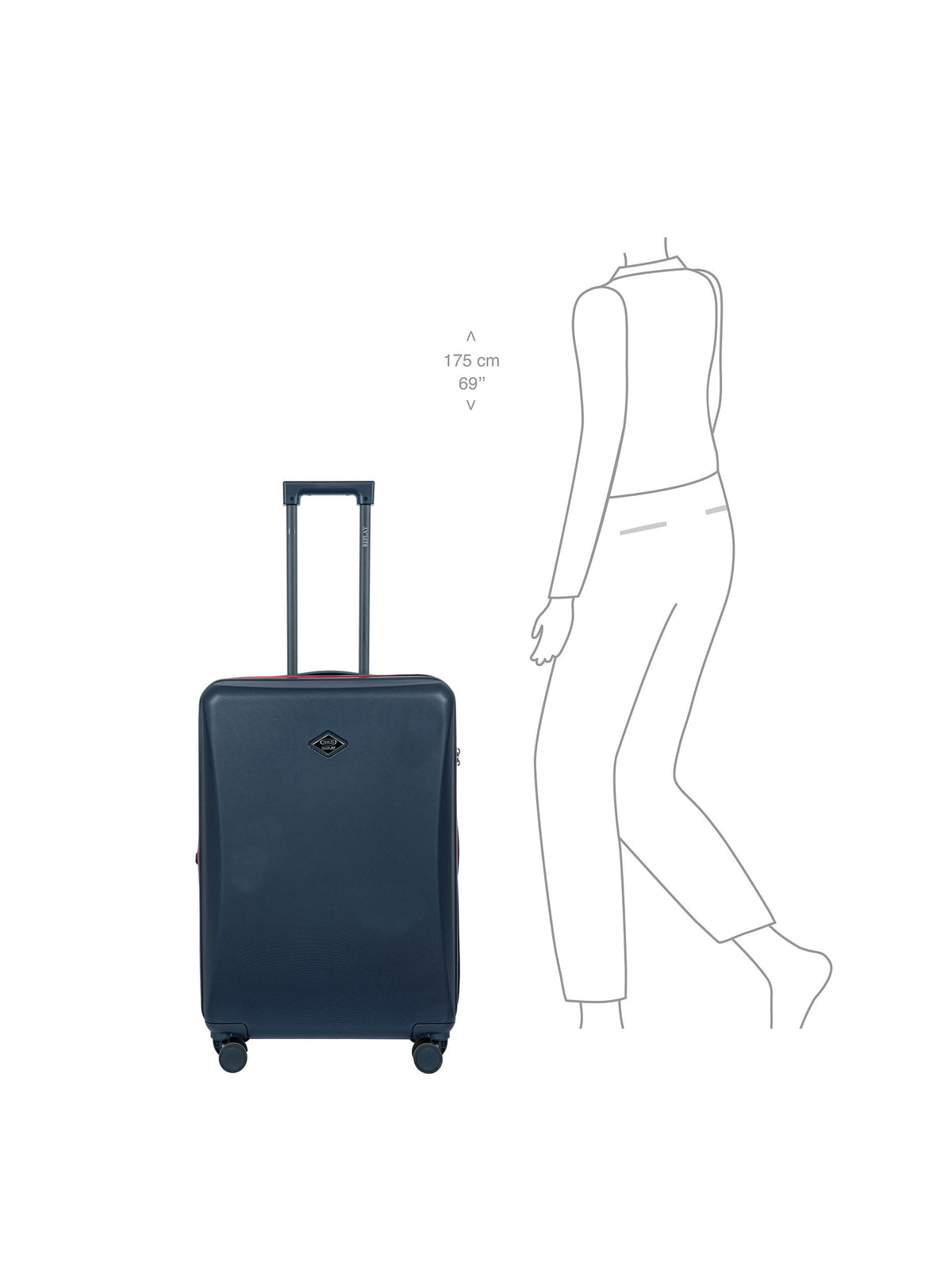 Bric's REPLAY VALIGIA RIGIDA MEDIA PERSONALIZZABILE 70CM NAVY