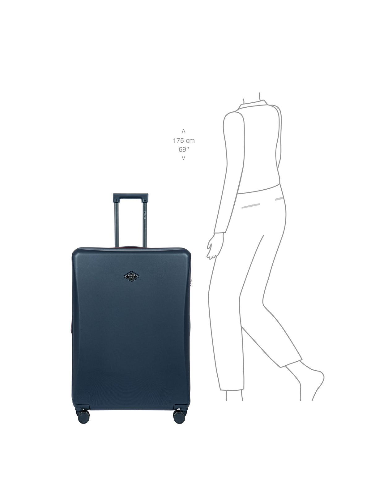 Bric's REPLAY VALIGIA RIGIDA GRANDE PERSONALIZZABILE 79CM NAVY