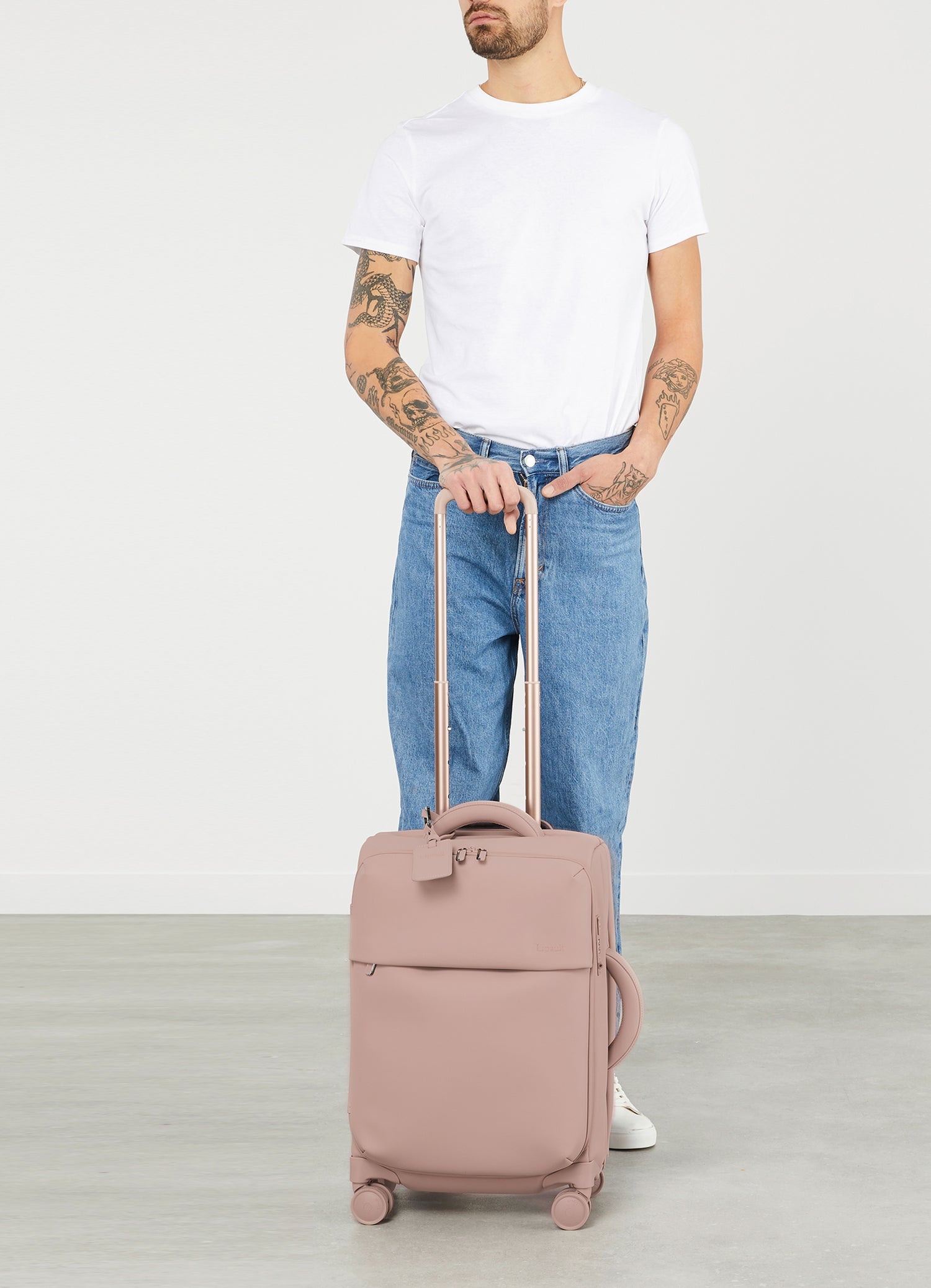 LIPAULT maleta de cabina 55cm LOST IN BERLIN 2.0 Rose quartz