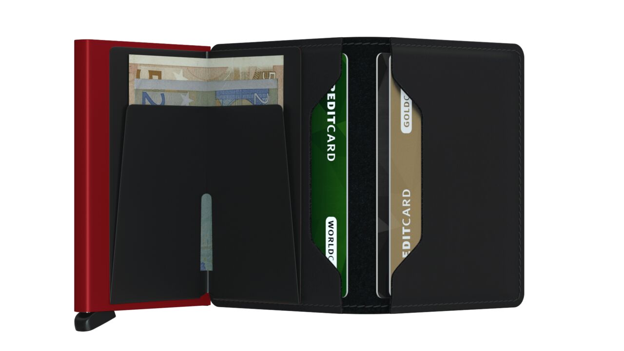 SECRID SLIMWALLET MAT BLACK & RÉSEAU