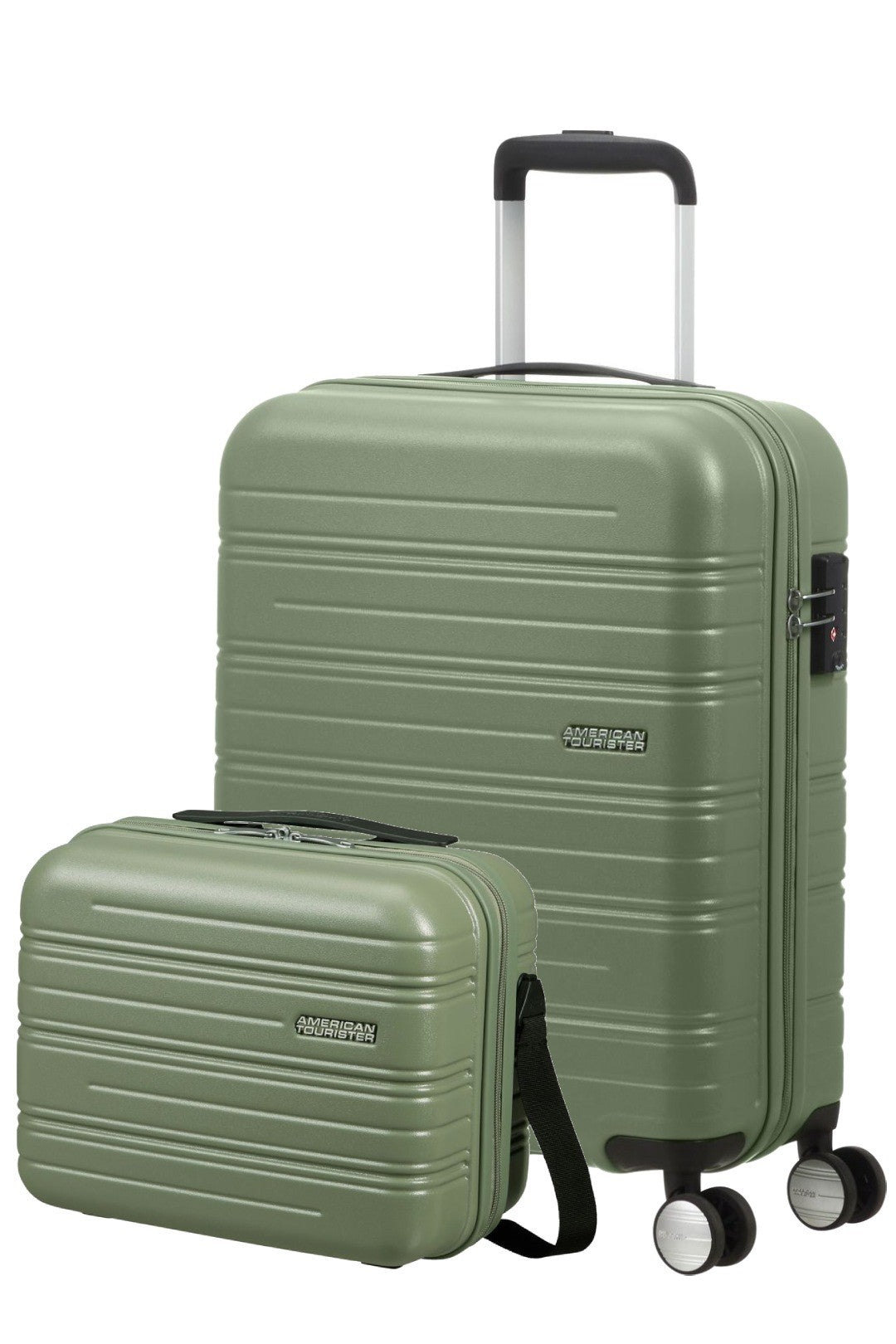 AMERICAN TOURISTER SET OF Cabin suitcase AND NECESER RIGID HIGH TURN