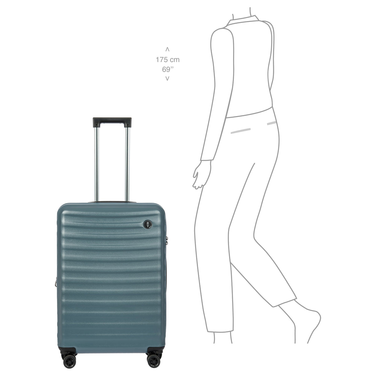 Bric's NAUSICAA MITTLERER KOFFER EXTENSIBLE 70CM GRAU BLAUEN