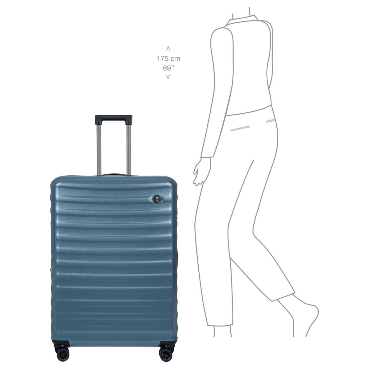Bric's NAUSICAA GRANDE VALISE BLEU GRIS Bric's NAUSICAA GRANDE VALISE EXTENSIBLE 79CM BLEU GRIS