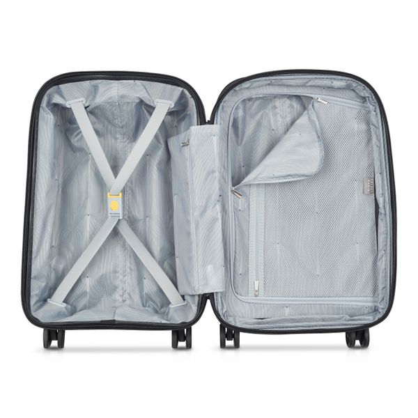 DELSEY BELMONT + Valise cabine EXTENSIBLE 4 ROUES DOUBLES 55CM