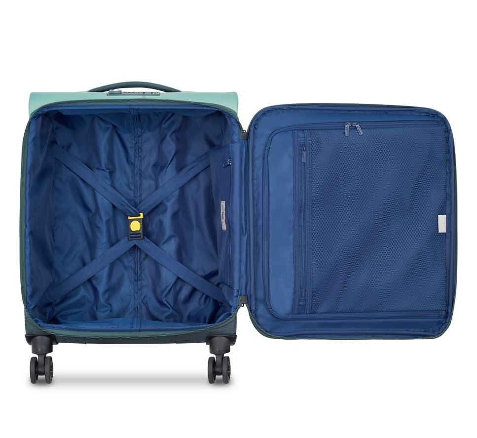 DELSEY BROCHANT 3 Cabinekoffer SLIM UITBREIDBAAR 4 DUBBELE WIELEN 55CM